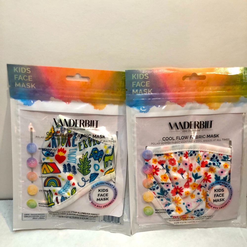 2 Pack Fabric Face Masks for Kids NEW!